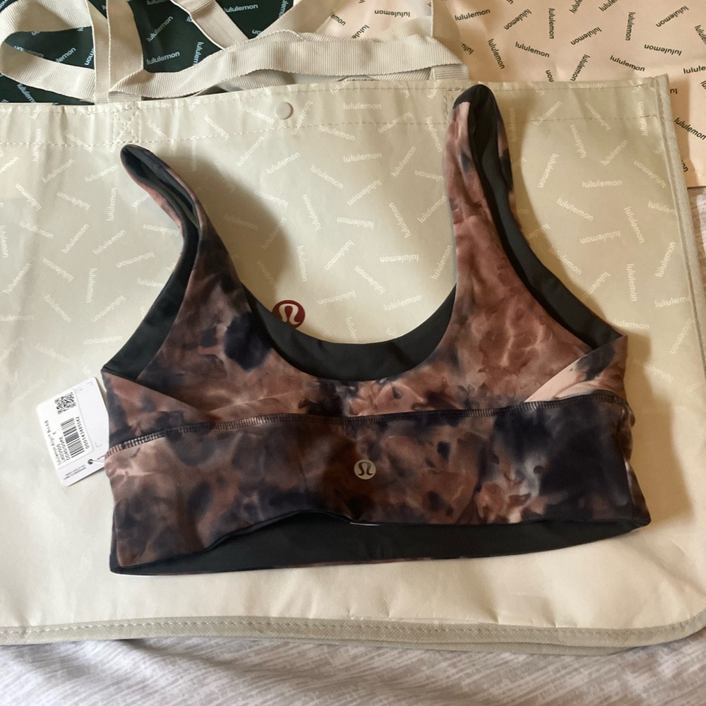 NWT Lululemon Align Bra A/B Cup, 6, Diamond Dye Seashell Smoky Topaz/Grey - Picture 4 of 4